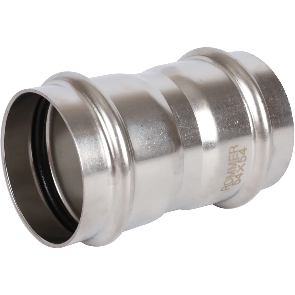 ROMMER RSS-0017-000054 Муфта равнопроходная, 54, из нержавеющей стали прессовой ROMMER RSS-0017-000054 Муфта равнопроходная, 54, из нержавеющей стали прессовой