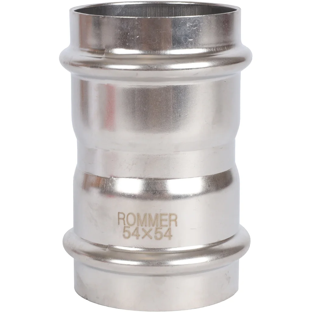 ROMMER RSS-0017-000054 Муфта равнопроходная, 54, из нержавеющей стали прессовой ROMMER RSS-0017-000054 Муфта равнопроходная, 54, из нержавеющей стали прессовой