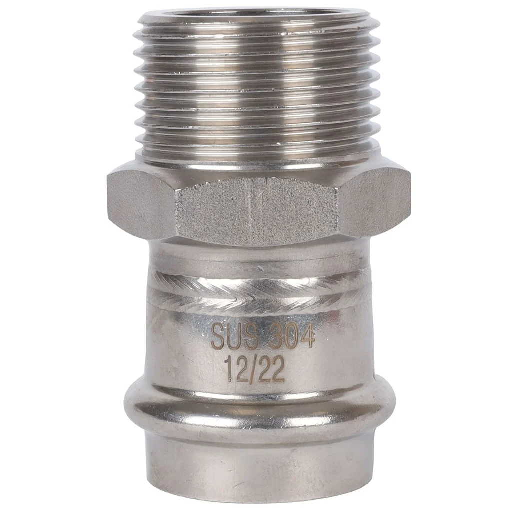 ROMMER RSS-0021-000281 ROMMER Переходник-НР, 28х1, из нержавеющей стали прессовой ROMMER RSS-0021-000281 ROMMER Переходник-НР, 28х1, из нержавеющей стали прессовой