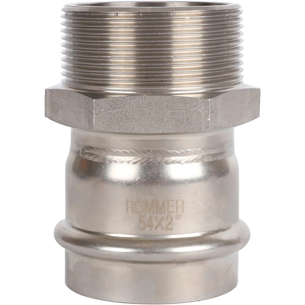 ROMMER RSS-0021-000542 ROMMER Переходник-НР, 54х2, из нержавеющей стали прессовой ROMMER RSS-0021-000542 ROMMER Переходник-НР, 54х2, из нержавеющей стали прессовой