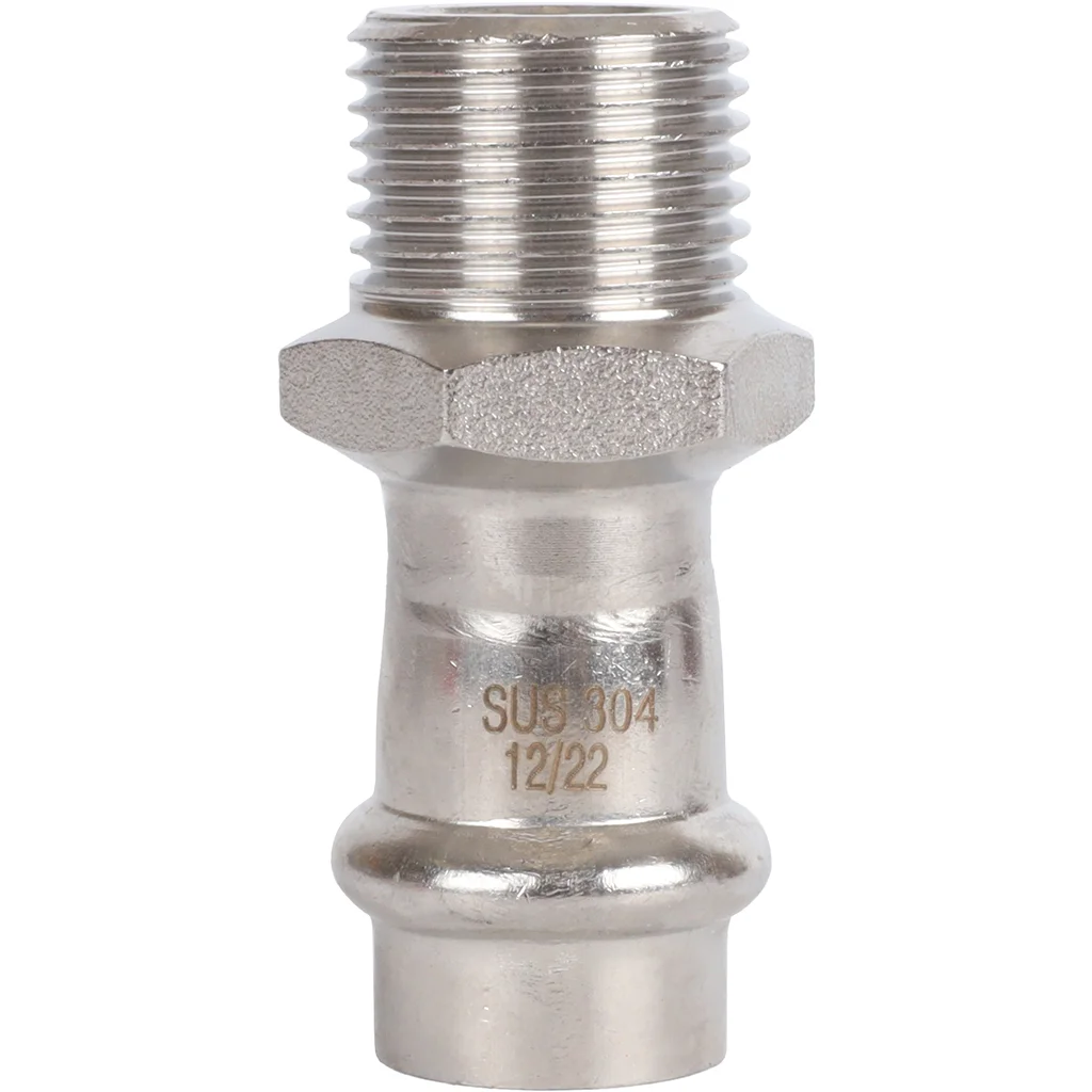 ROMMER RSS-0021-001512 ROMMER Переходник-НР, 15х1/2, из нержавеющей стали прессовой ROMMER RSS-0021-001512 ROMMER Переходник-НР, 15х1/2, из нержавеющей стали прессовой