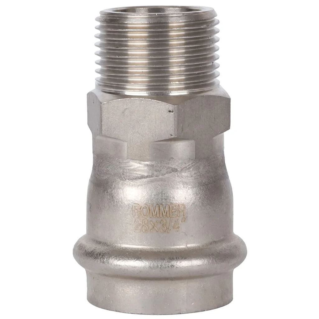 ROMMER RSS-0021-002834 ROMMER Переходник-НР, 28х3/4, из нержавеющей стали прессовой ROMMER RSS-0021-002834 ROMMER Переходник-НР, 28х3/4, из нержавеющей стали прессовой