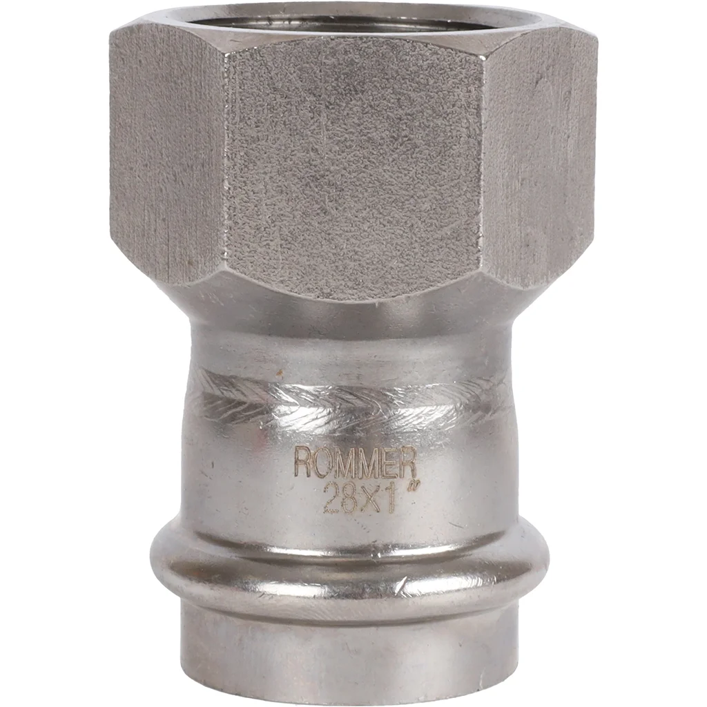 ROMMER RSS-0022-000281 ROMMER Переходник-ВР, 28х1, из нержавеющей стали прессовой ROMMER RSS-0022-000281 ROMMER Переходник-ВР, 28х1, из нержавеющей стали прессовой