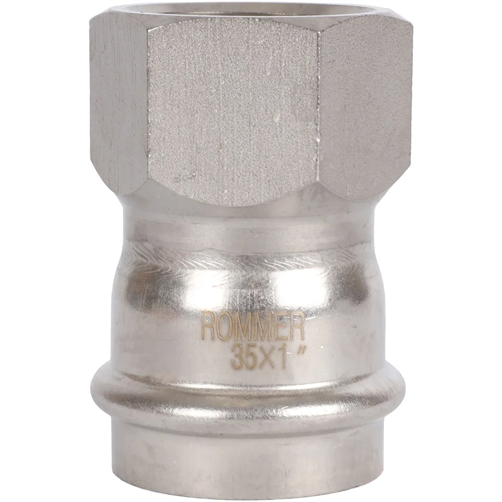 ROMMER RSS-0022-000351 ROMMER Переходник-ВР, 35х1, из нержавеющей стали прессовой ROMMER RSS-0022-000351 ROMMER Переходник-ВР, 35х1, из нержавеющей стали прессовой
