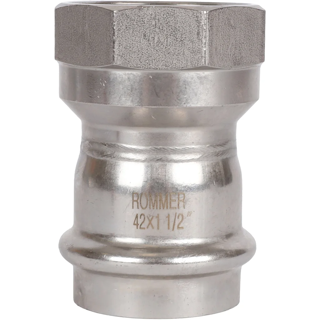 ROMMER RSS-0022-042112 ROMMER Переходник-ВР, 42х1 1/2, из нержавеющей стали прессовой ROMMER RSS-0022-042112 ROMMER Переходник-ВР, 42х1 1/2, из нержавеющей стали прессовой
