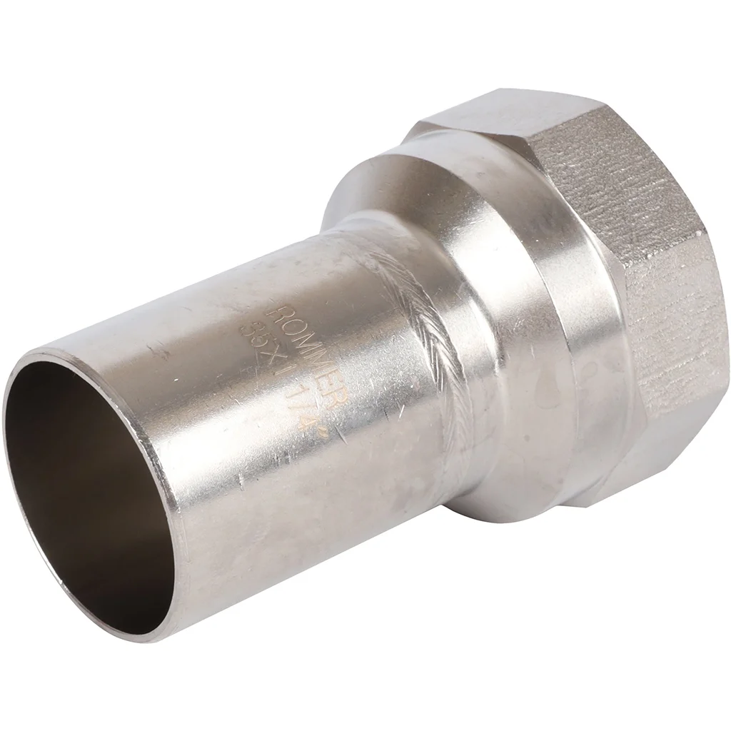 ROMMER RSS-0023-035114 Вставка переходная НПр-ВР, 35х1 1/4, из нержавеющей стали прессовой ROMMER RSS-0023-035114 Вставка переходная НПр-ВР, 35х1 1/4, из нержавеющей стали прессовой