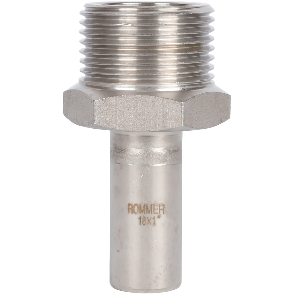 ROMMER RSS-0024-000181 Вставка переходная НПр-НР, 18х1, из нержавеющей стали прессовой ROMMER RSS-0024-000181 Вставка переходная НПр-НР, 18х1, из нержавеющей стали прессовой