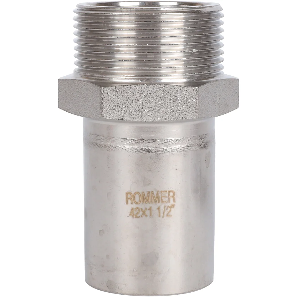 ROMMER RSS-0024-042112 Вставка переходная НПр-НР, 42х1 1/2, из нержавеющей стали прессовой ROMMER RSS-0024-042112 Вставка переходная НПр-НР, 42х1 1/2, из нержавеющей стали прессовой