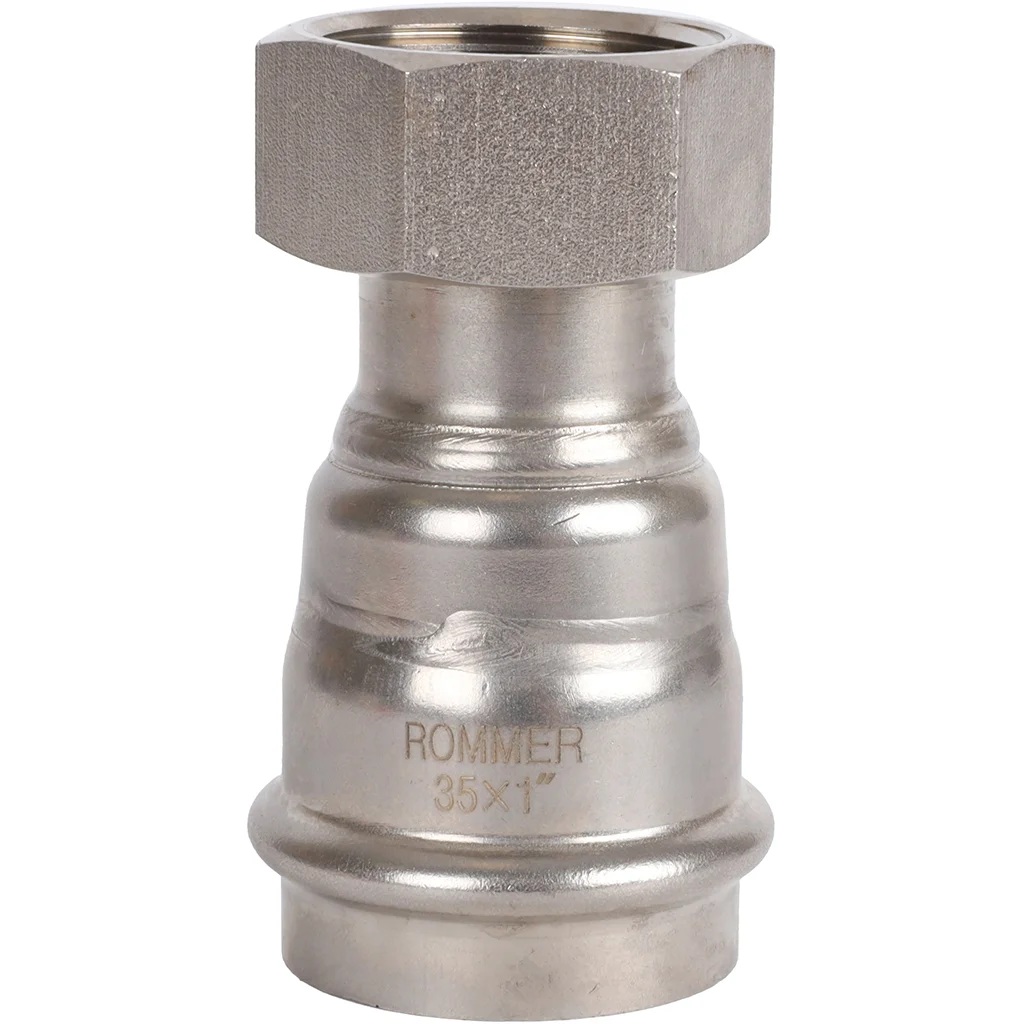 ROMMER RSS-0026-000351 ROMMER Переходник с накидной гайкой-ВР, 35х1, из нержавеющей стали прессовой ROMMER RSS-0026-000351 ROMMER Переходник с накидной гайкой-ВР, 35х1, из нержавеющей стали прессовой