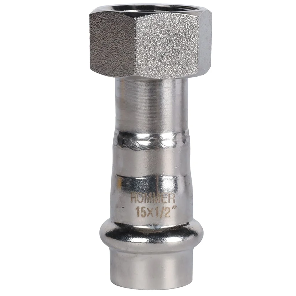 ROMMER RSS-0026-001512 ROMMER Переходник с накидной гайкой-ВР, 15х1/2, из нержавеющей стали прессовой ROMMER RSS-0026-001512 ROMMER Переходник с накидной гайкой-ВР, 15х1/2, из нержавеющей стали прессовой