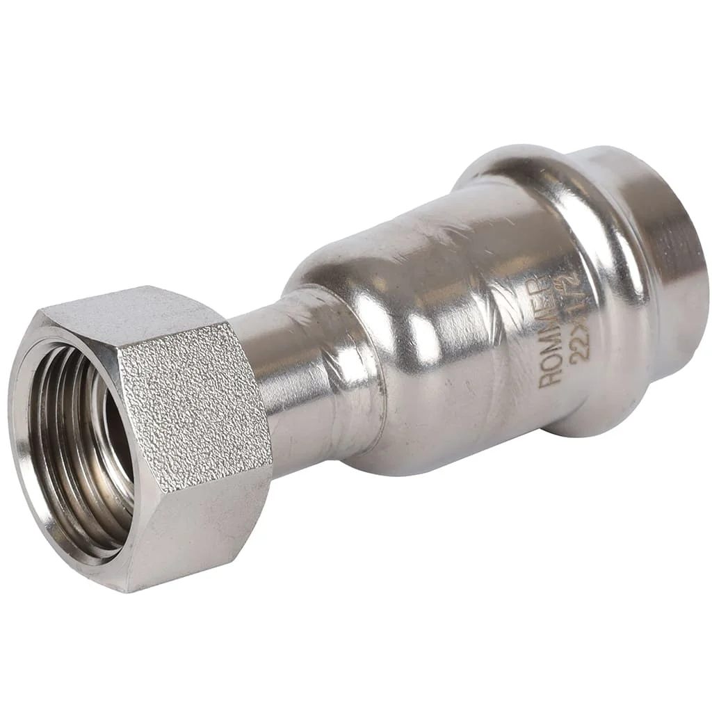 ROMMER RSS-0026-002212 ROMMER Переходник с накидной гайкой-ВР, 22х1/2, из нержавеющей стали прессовой ROMMER RSS-0026-002212 ROMMER Переходник с накидной гайкой-ВР, 22х1/2, из нержавеющей стали прессовой
