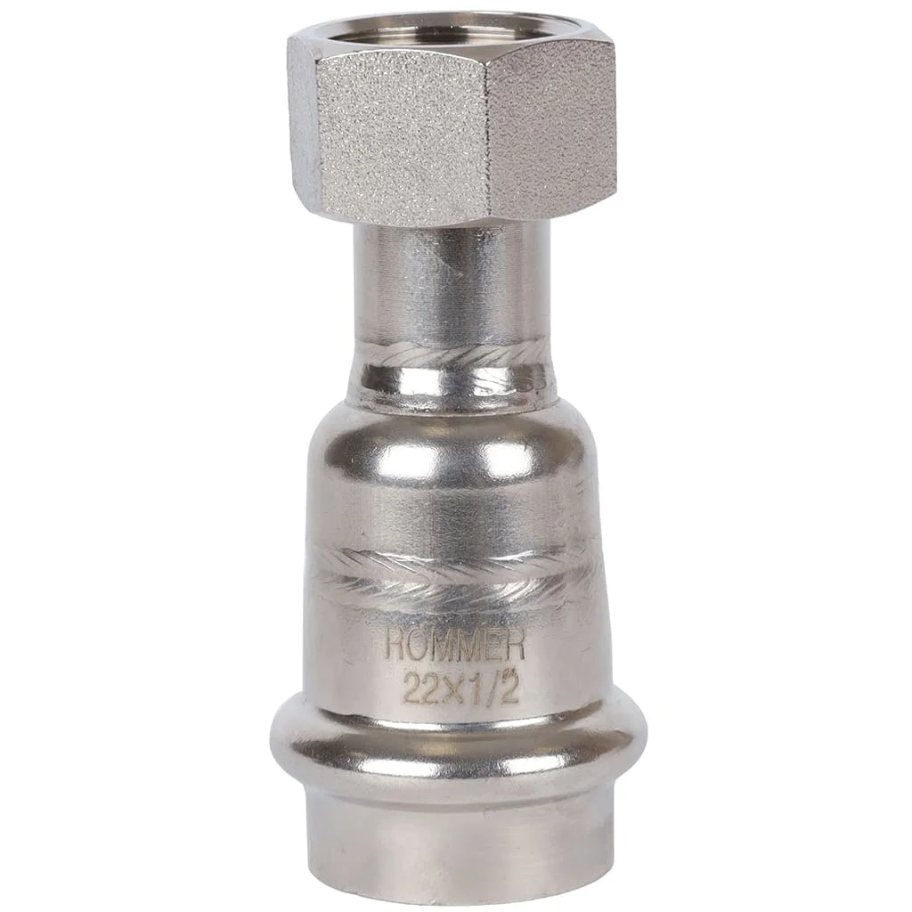 ROMMER RSS-0026-002212 ROMMER Переходник с накидной гайкой-ВР, 22х1/2, из нержавеющей стали прессовой ROMMER RSS-0026-002212 ROMMER Переходник с накидной гайкой-ВР, 22х1/2, из нержавеющей стали прессовой