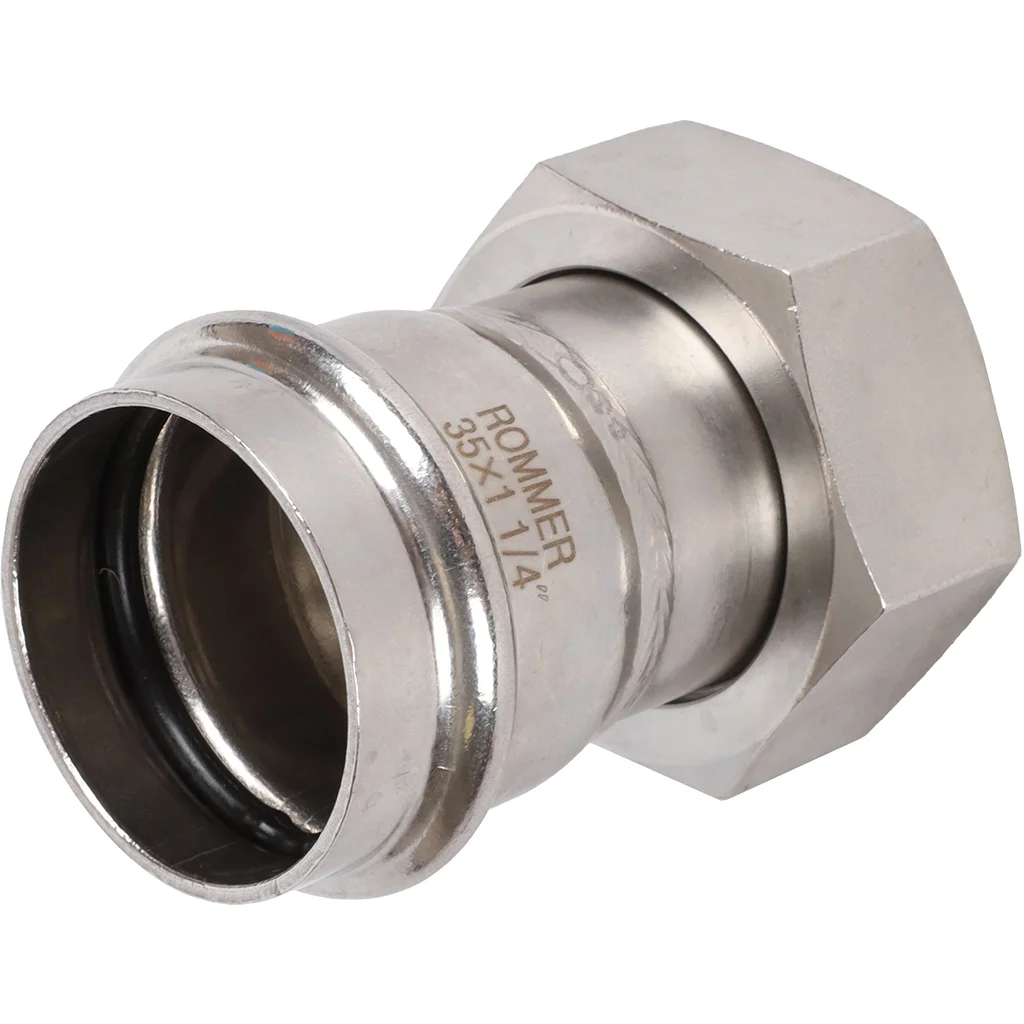 ROMMER RSS-0026-035114 ROMMER Переходник с накидной гайкой-ВР, 35х1 1/4, из нержавеющей стали прессовой ROMMER RSS-0026-035114 ROMMER Переходник с накидной гайкой-ВР, 35х1 1/4, из нержавеющей стали прессовой