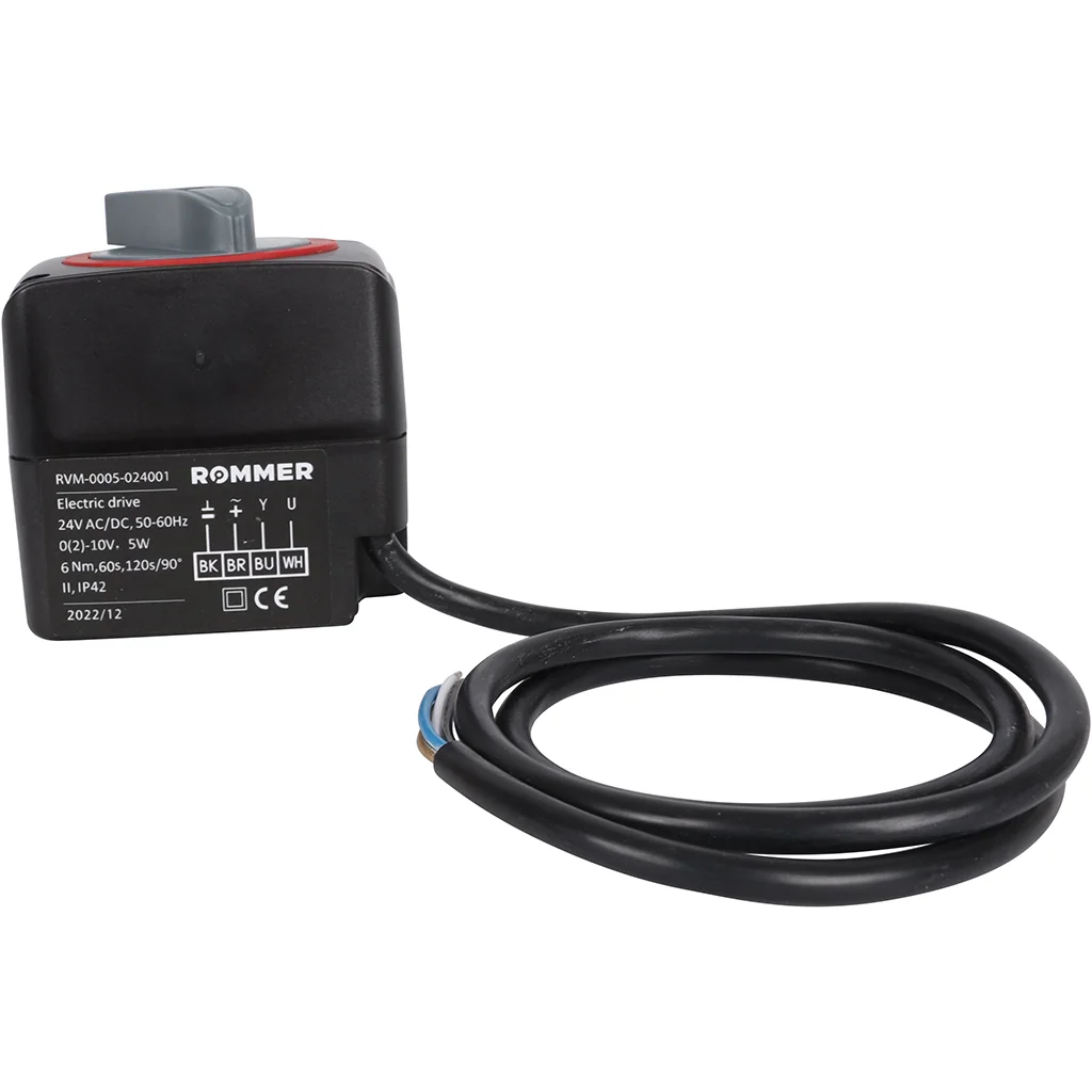 ROMMER RVM-0005-024001 Сервопривод 24V c регулировкой по сигналу 0-10V, 60s, 120s/90° ROMMER RVM-0005-024001 Сервопривод 24V c регулировкой по сигналу 0-10V, 60s, 120s/90°