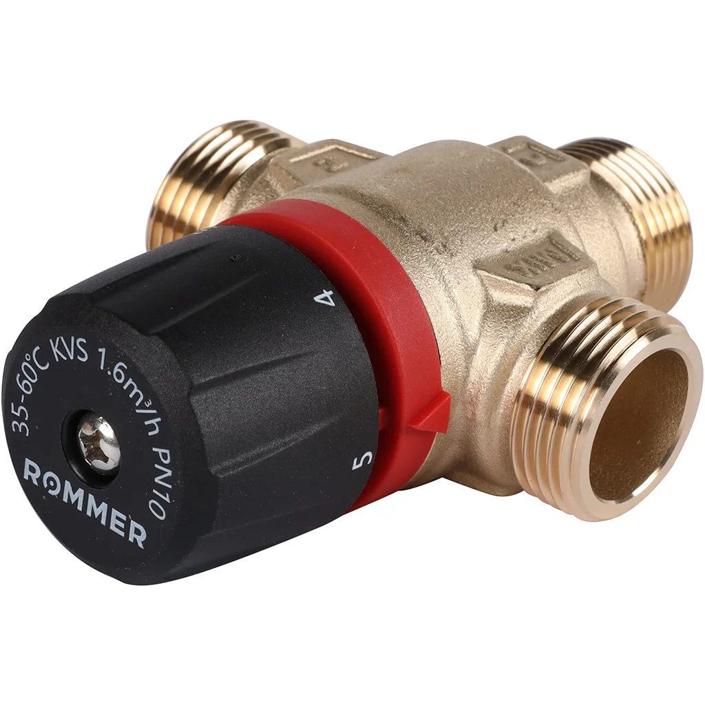 ROMMER RVM-0122-166020 Термостатический смесительный клапан для систем отопления и ГВС 3/4 НР 35-60°С KV 1,6 (боковое смешивание) ROMMER RVM-0122-166020 Термостатический смесительный клапан для систем отопления и ГВС 3/4 НР 35-60°С KV 1,6 (боковое смешивание)