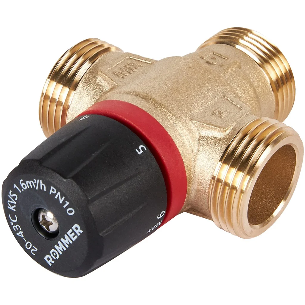 ROMMER RVM-0131-164325 Термостатический смесительный клапан для систем отопления и ГВС 1 НР 20-43°С KV 1,6 (боковое смешивание) ROMMER RVM-0131-164325 Термостатический смесительный клапан для систем отопления и ГВС 1 НР 20-43°С KV 1,6 (боковое смешивание)