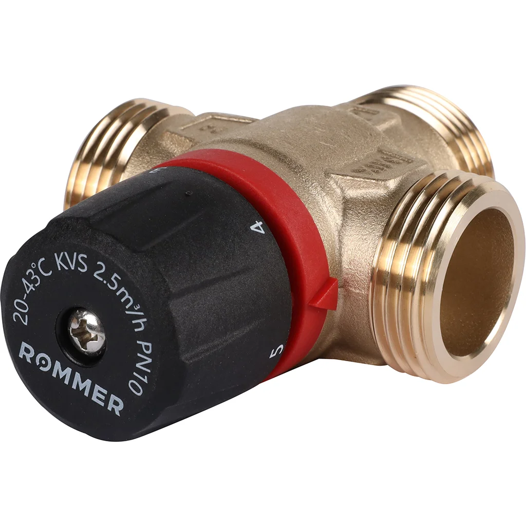 ROMMER RVM-0231-254325 Термостатический смесительный клапан для систем отопления и ГВС 1 НР 20-43°С KV 2,5 (боковое смешивание) ROMMER RVM-0231-254325 Термостатический смесительный клапан для систем отопления и ГВС 1 НР 20-43°С KV 2,5 (боковое смешивание)