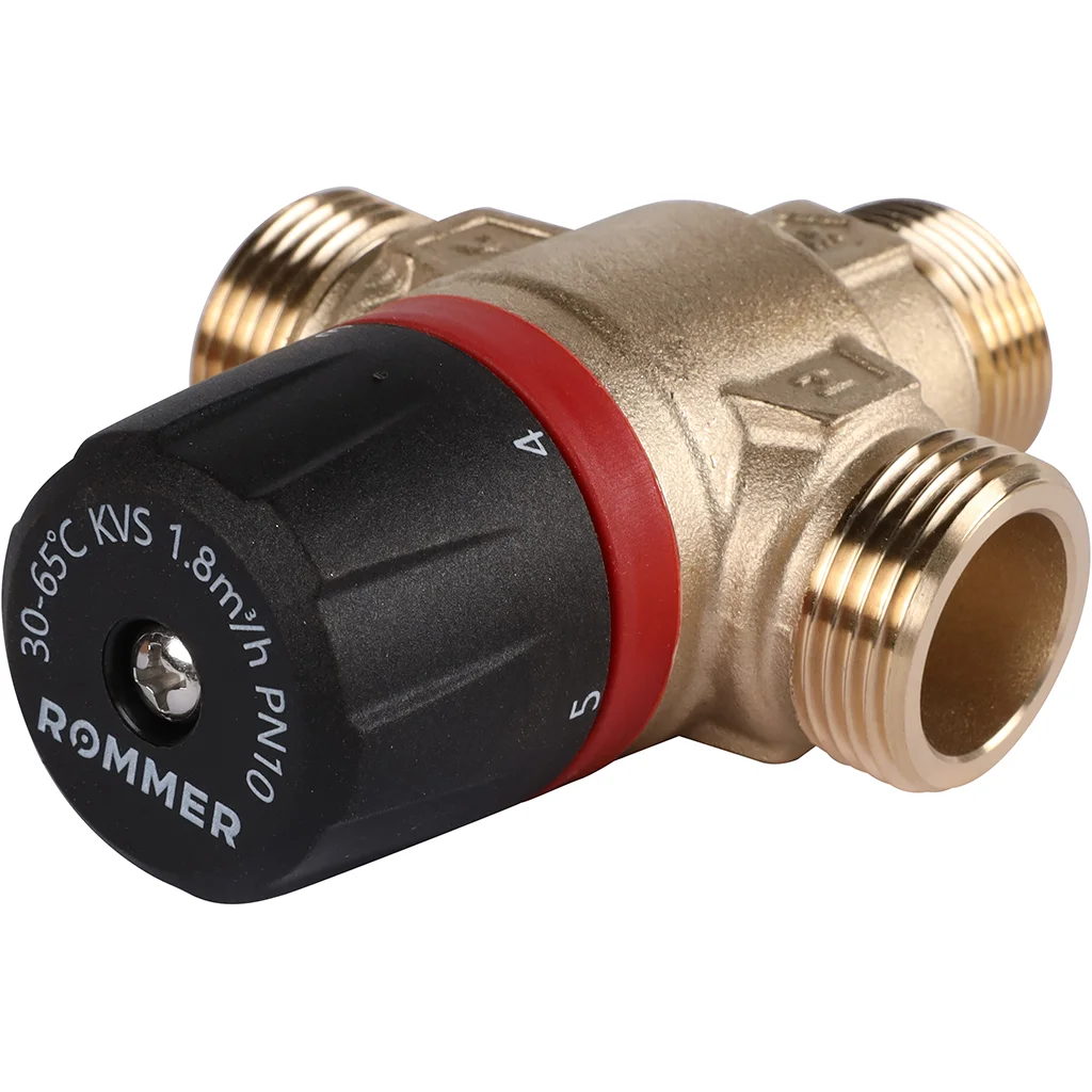 ROMMER RVM-1121-186520 Термостатический смесительный клапан для систем отопления и ГВС 3/4 НР 30-65°С KV 1,8 (центральное смешивание) ROMMER RVM-1121-186520 Термостатический смесительный клапан для систем отопления и ГВС 3/4 НР 30-65°С KV 1,8 (центральное смешивание)